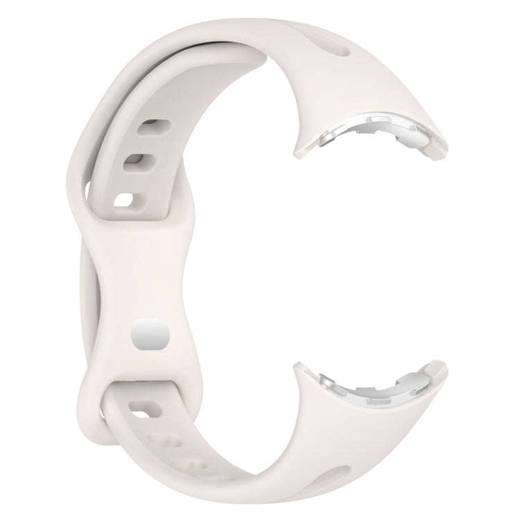For Google Pixel Watch 2 Small Waist Butterfly Buckle Silicone Watch Band(Stralight Color)