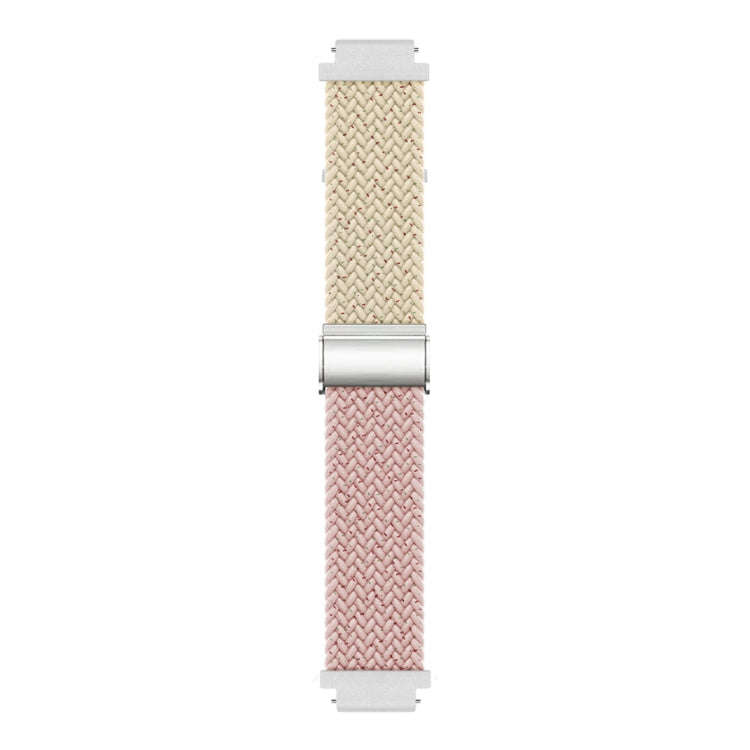 For Huawei Watch GT4 41mm Integrated Buckle Braided Nylon Watch Band(Starlight Color+Starlight Pink)