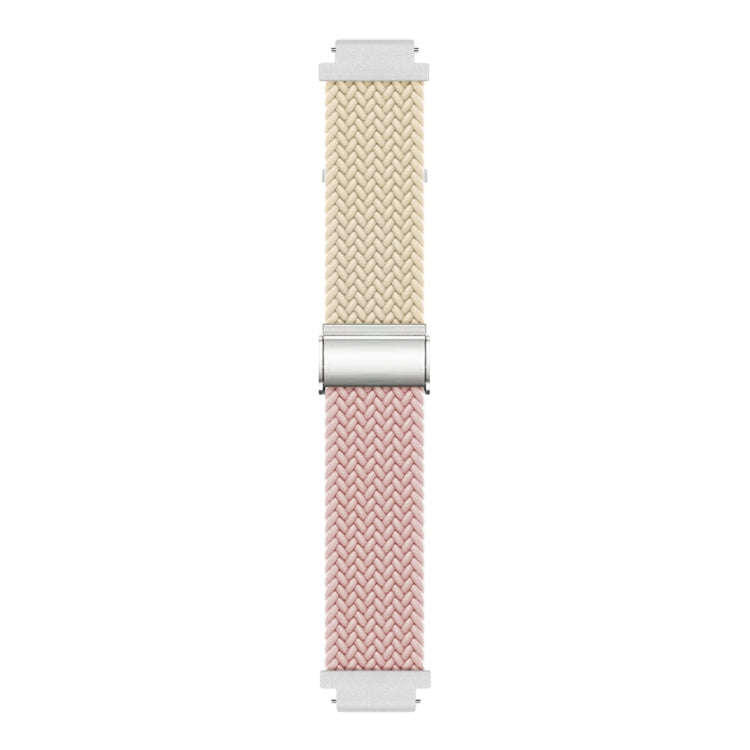 For Huawei Watch GT4 41mm Integrated Buckle Braided Nylon Watch Band(Starlight+Pink)