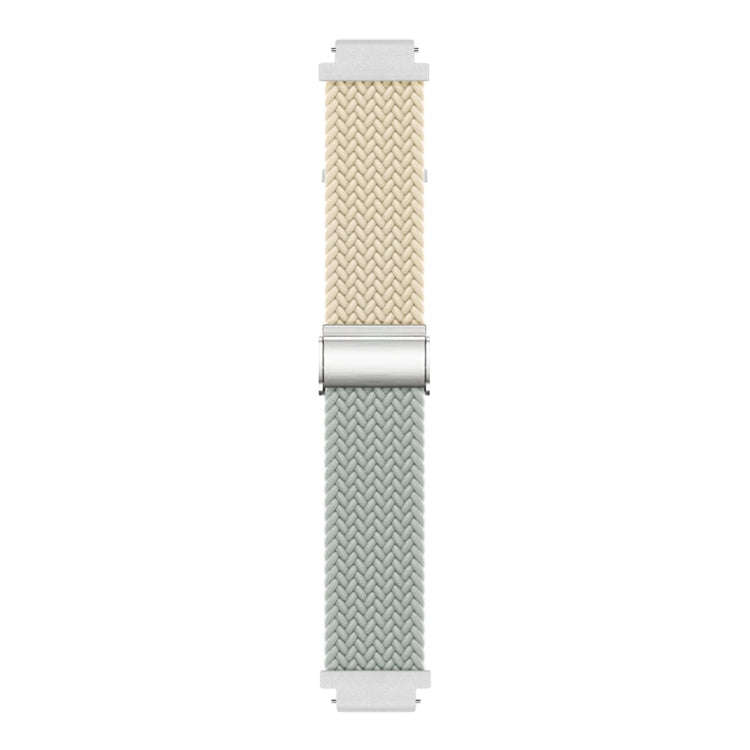 For Huawei Watch GT4 41mm Integrated Buckle Braided Nylon Watch Band(Starlight+Light Grey)