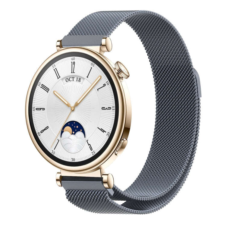 For Huawei Watch GT4 41mm Milan Magnetic Steel Mesh Watch Band(Gray)