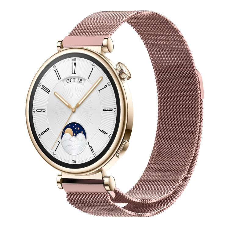 For Huawei Watch GT4 41mm Milan Magnetic Steel Mesh Watch Band(Pink)