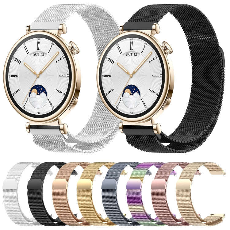 For Huawei Watch GT4 41mm Milan Magnetic Steel Mesh Watch Band(Colorful)