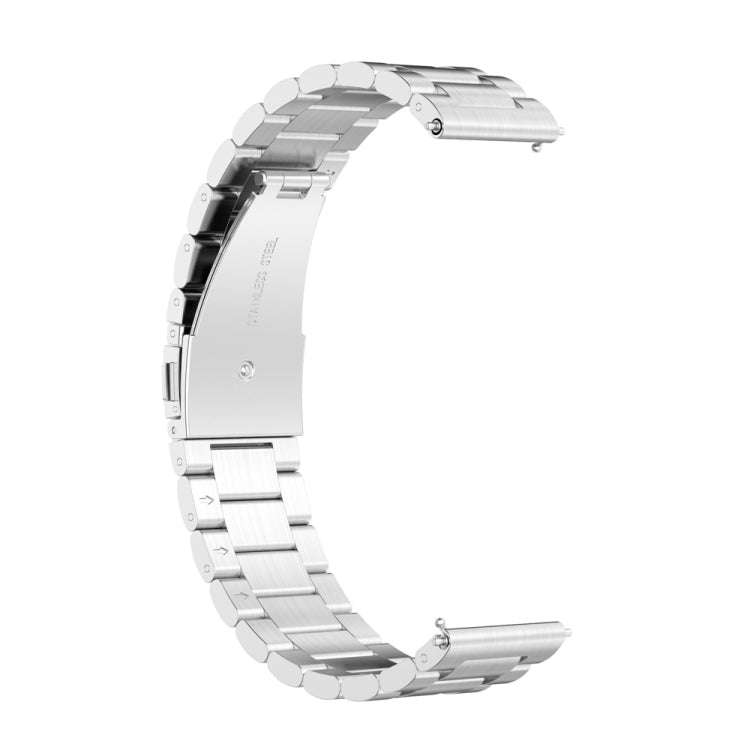 For Huawei Watch GT4 41mm Three Bead Stainless Steel Metal Watch Band(Silver)