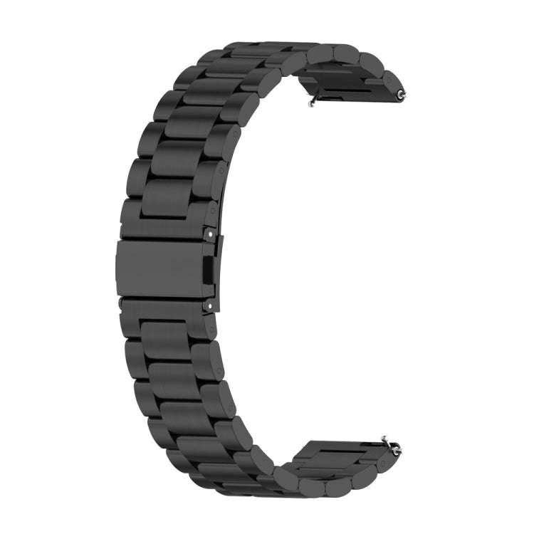 For Huawei Watch GT4 41mm Three Bead Stainless Steel Metal Watch Band(Black)