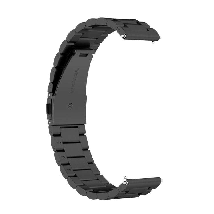 For Huawei Watch GT4 41mm Three Bead Stainless Steel Metal Watch Band(Black)