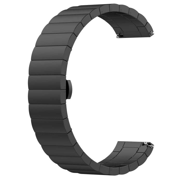 For Garmin Forerunner 255S Music / 255S One Bead Butterfly Buckle Stainless Steel Metal Watch Ban...