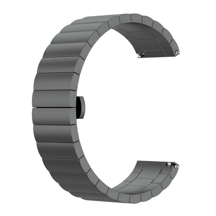 For Garmin Forerunner 255S Music / 255S One Bead Butterfly Buckle Stainless Steel Metal Watch Ban...