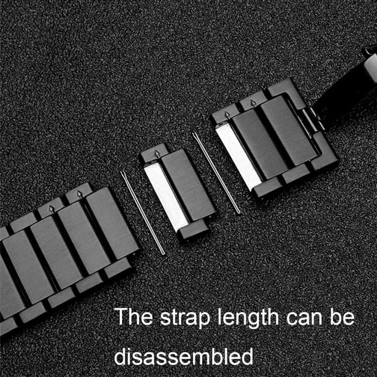 For Garmin Forerunner 255S Music / 255S One Bead Butterfly Buckle Stainless Steel Metal Watch Ban...
