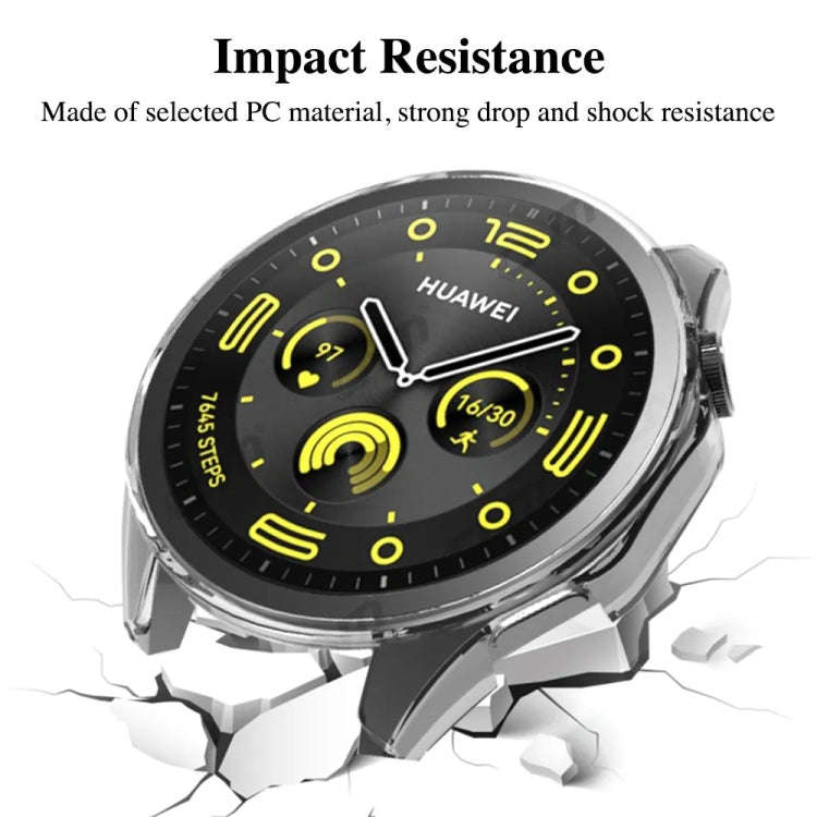 For Huawei Watch GT4 46mm PC + Tempered Film Integrated Watch Protective Case(White)
