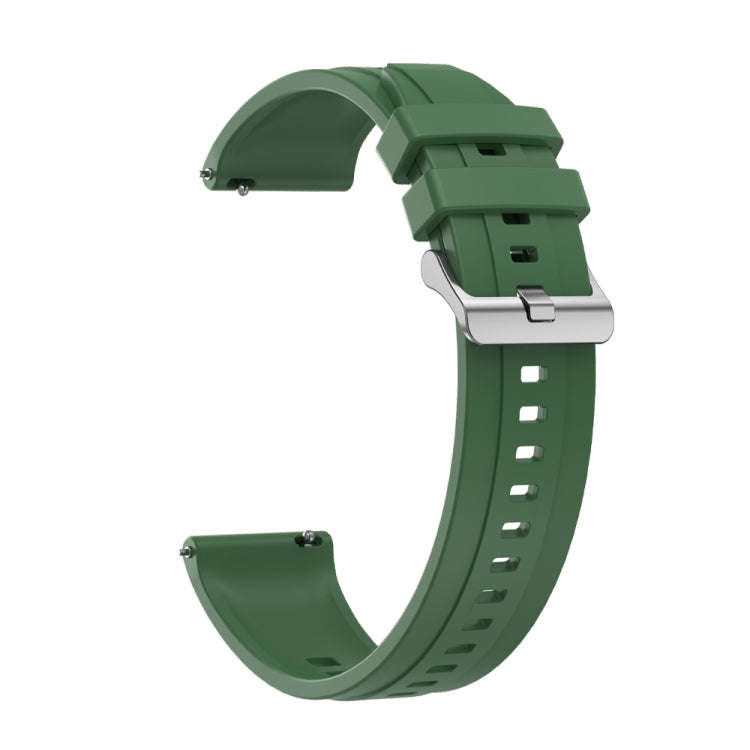 For Huawei Watch GT2 Pro / GT 2e / GT2 46mm Tire Pattern Silver Buckle Silicone Watch Band(Hu Yan...
