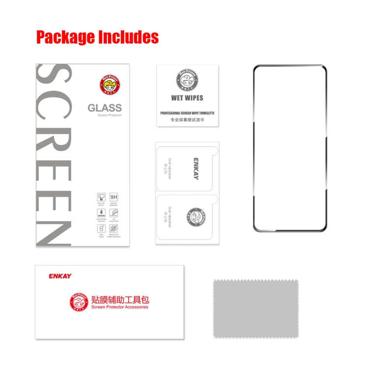 For Google Pixel 9 Pro XL ENKAY Hat-Prince Full Glue High Aluminum-silicon Tempered Glass Film
