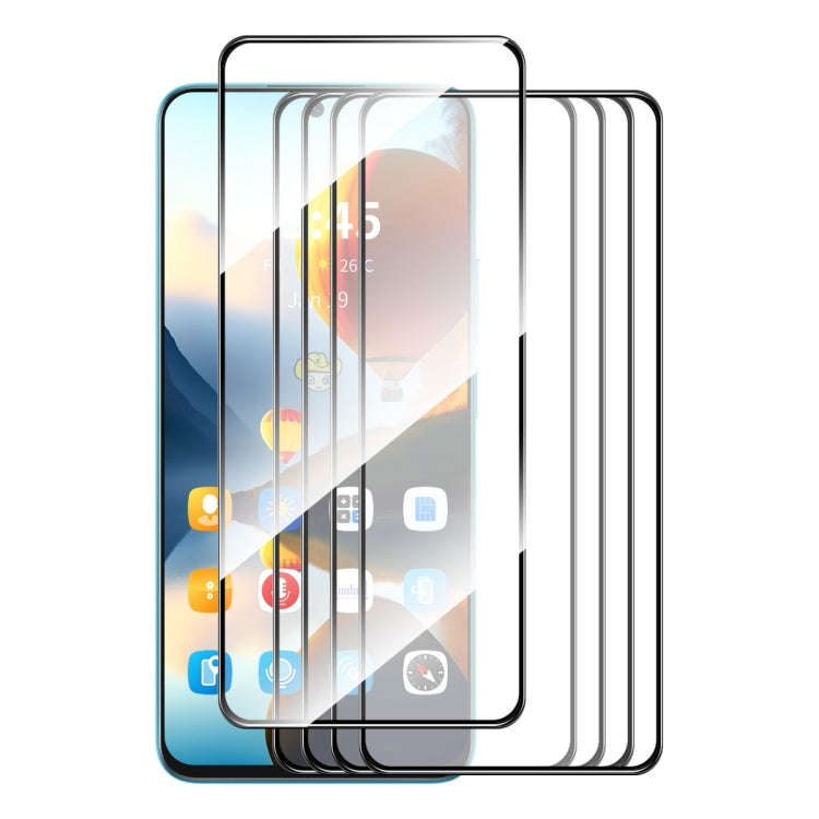 For Google Pixel 9 Pro XL 5pcs ENKAY Hat-Prince Full Glue High Aluminum-silicon Tempered Glass Film