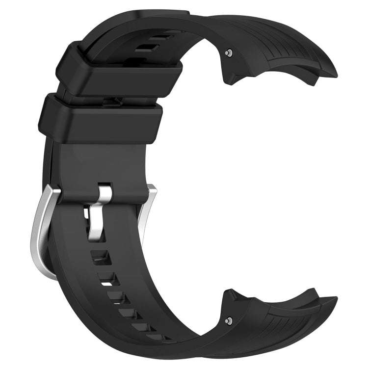 For Amazfit Balance A2286 Vertical Texture Silicone Watch Band(Black)