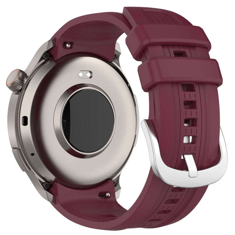 For Amazfit Balance A2286 Vertical Texture Silicone Watch Band(Wine)