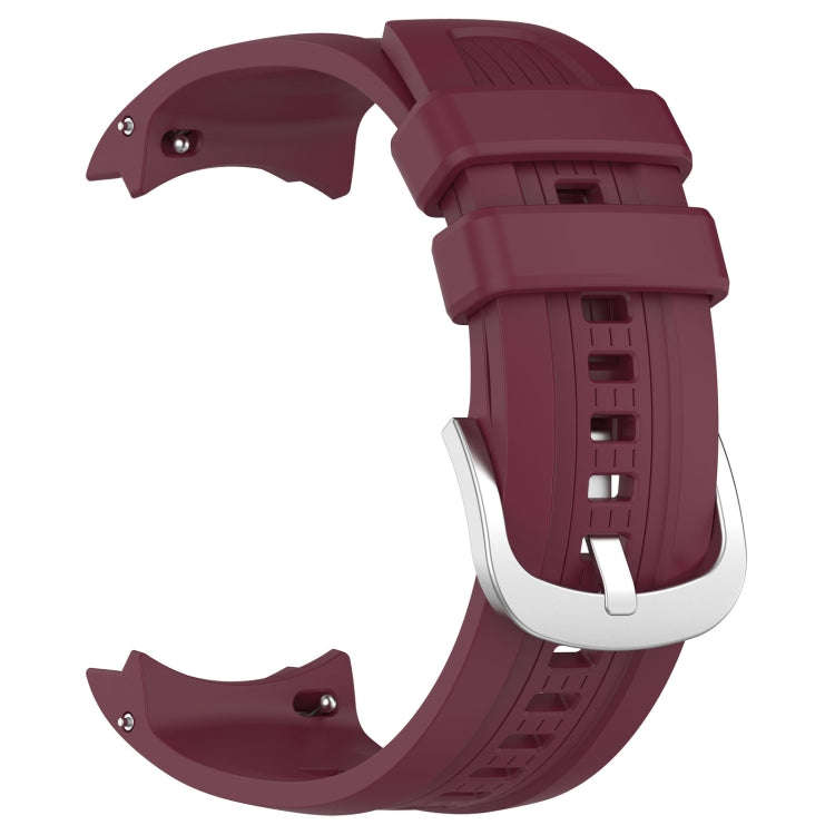 For Amazfit Balance A2286 Vertical Texture Silicone Watch Band(Wine)