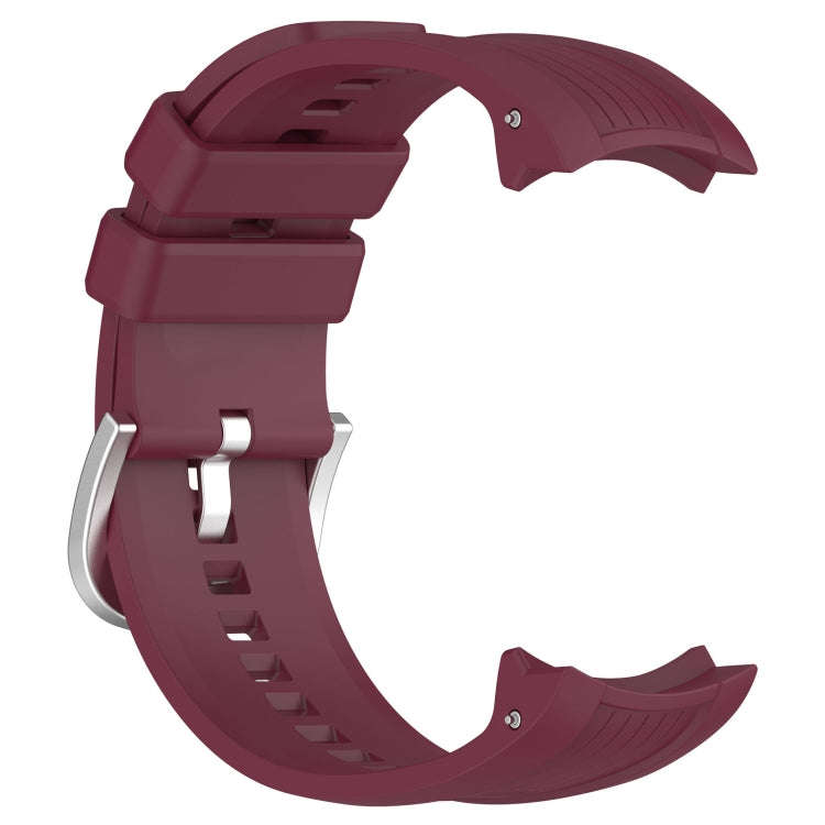 For Amazfit Balance A2286 Vertical Texture Silicone Watch Band(Wine)