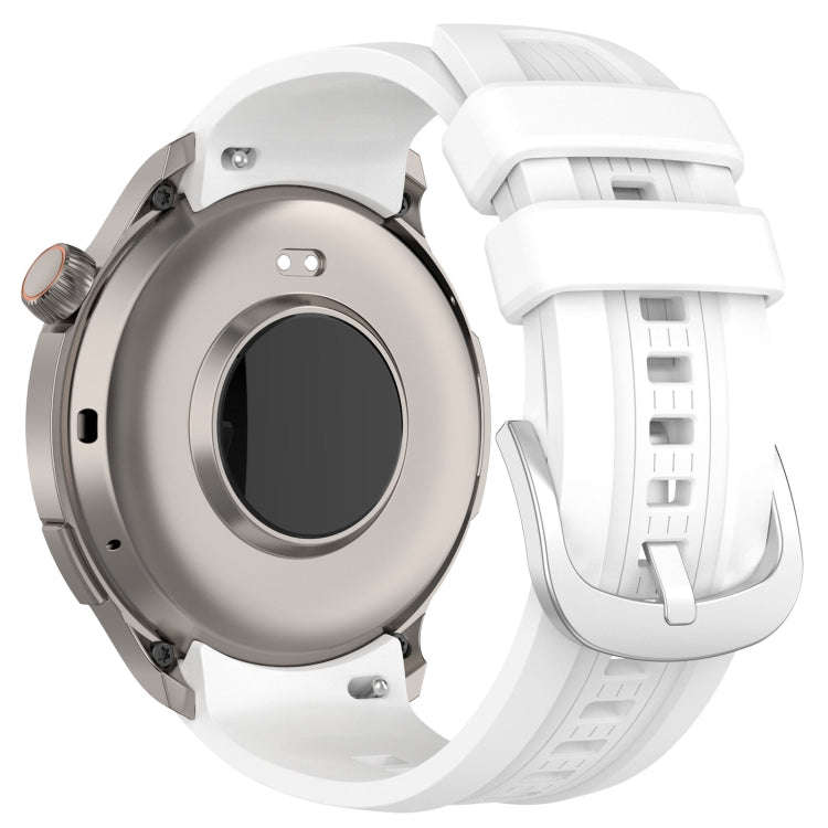 For Amazfit Balance A2286 Vertical Texture Silicone Watch Band(White)