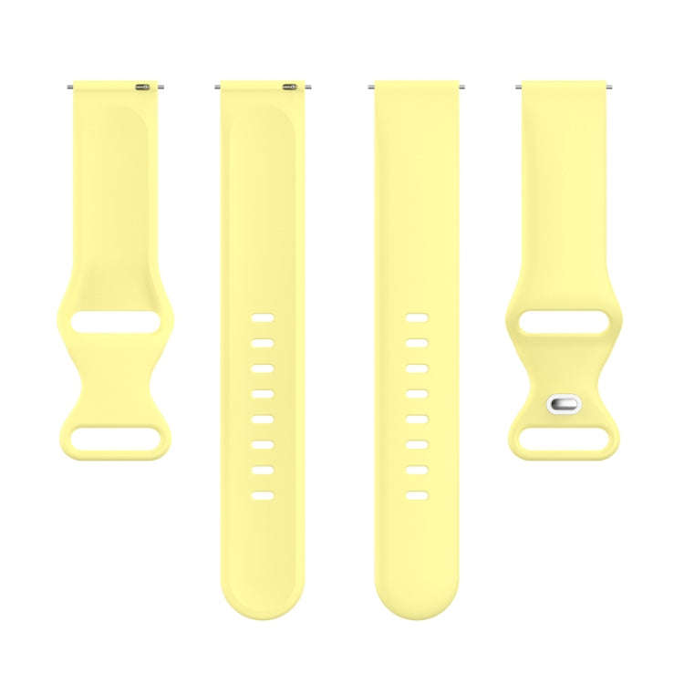 For Amazfit Active L Butterfly 8-shaped Buckle Silicone Watch Band(Yellow)