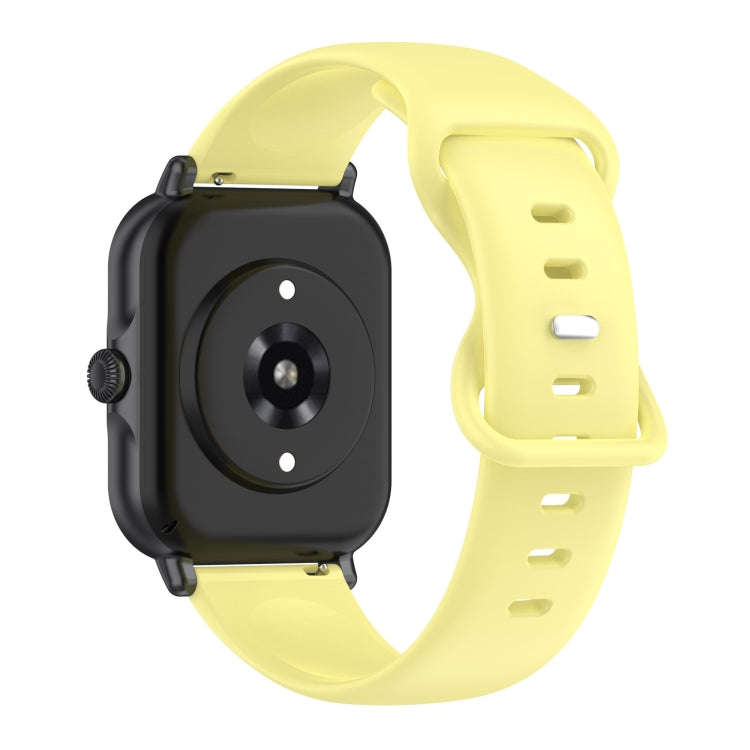 For Amazfit Active L Butterfly 8-shaped Buckle Silicone Watch Band(Yellow)