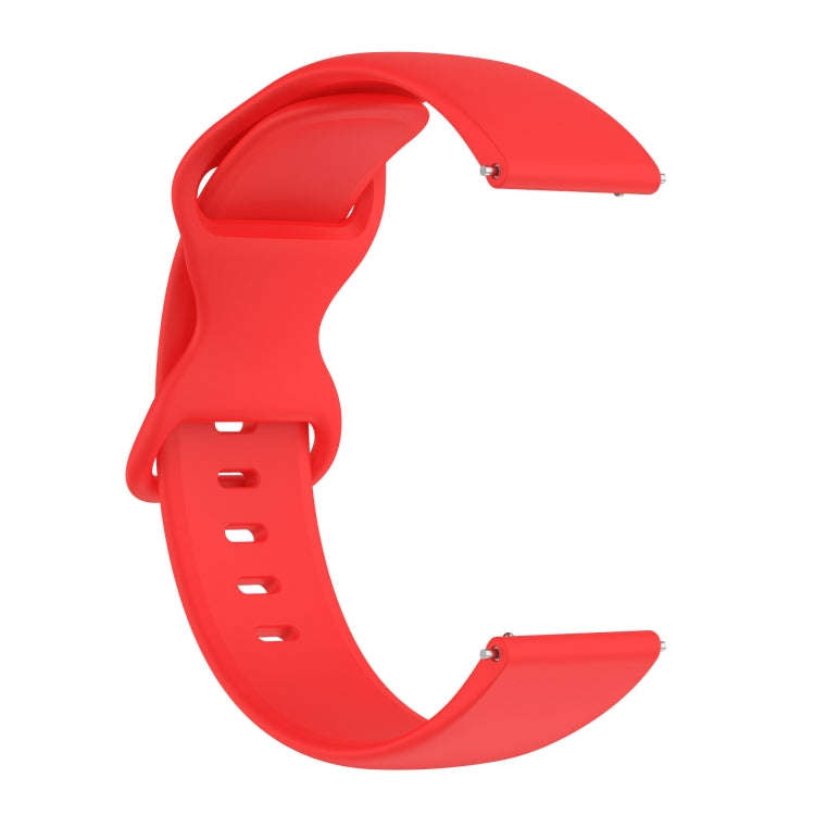 For Amazfit Active L Butterfly 8-shaped Buckle Silicone Watch Band(Red)