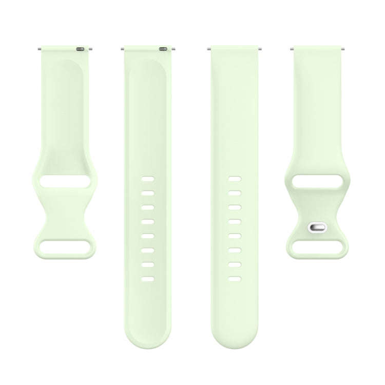 For Amazfit Active S Butterfly 8-shaped Buckle Silicone Watch Band(Green)