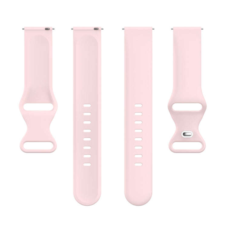 For Amazfit Active S Butterfly 8-shaped Buckle Silicone Watch Band(Rose Pink)