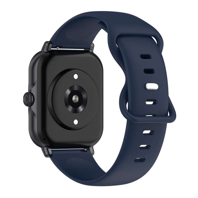 For Amazfit Active S Butterfly 8-shaped Buckle Silicone Watch Band(Navy Blue)