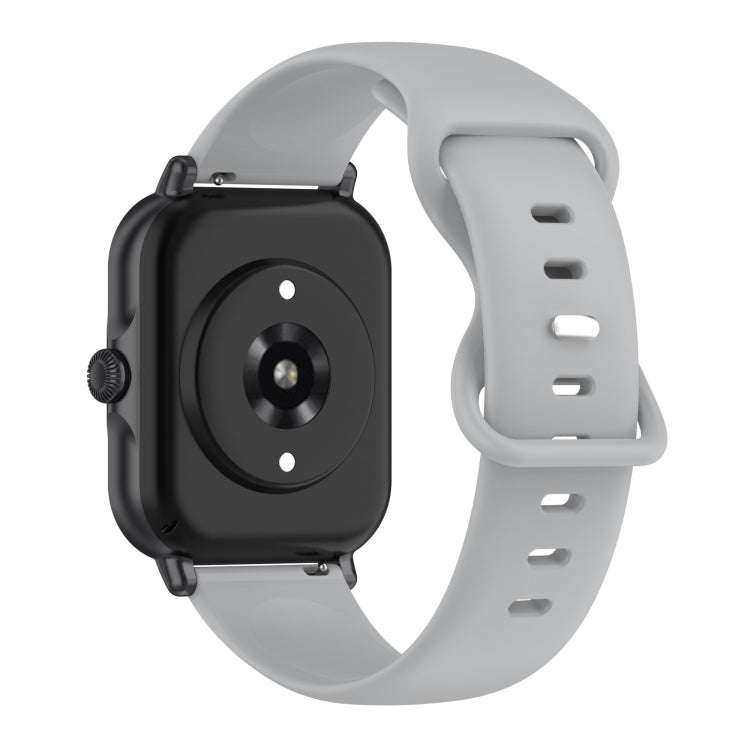 For Amazfit Active S Butterfly 8-shaped Buckle Silicone Watch Band(Grey)
