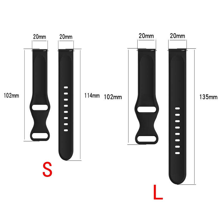 For Amazfit Active S Butterfly 8-shaped Buckle Silicone Watch Band(Navy Blue)