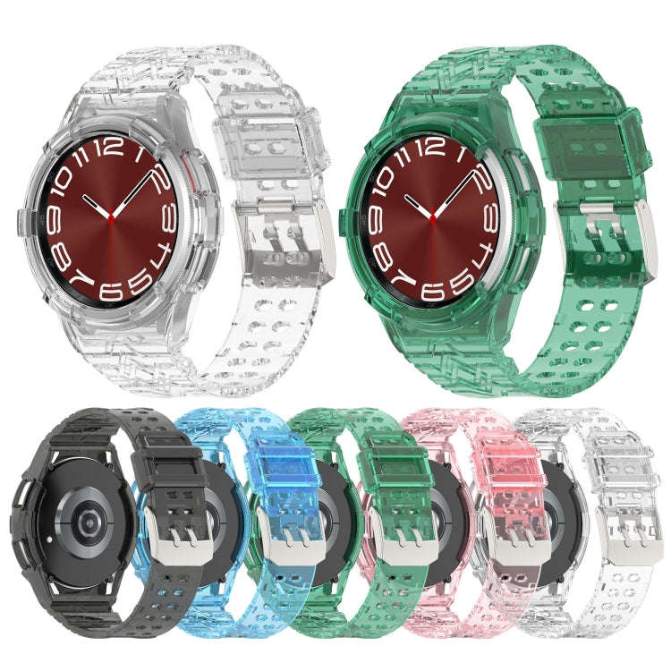 For Samsung Galaxy Watch6 Classic 47mm  R960 Glacier TPU Integrated Watch Band(Transparent)