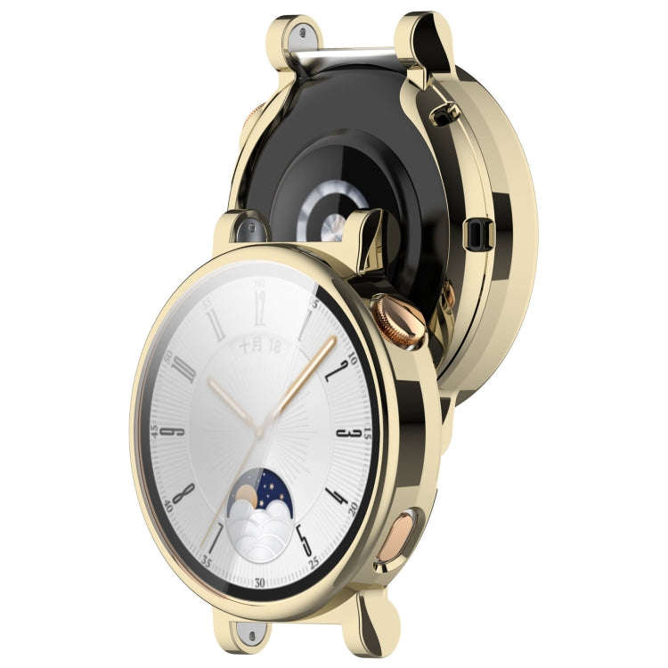 For Huawei Watch GT4 41mm Full Coverage TPU Electroplated Watch Protective Case(Gold)
