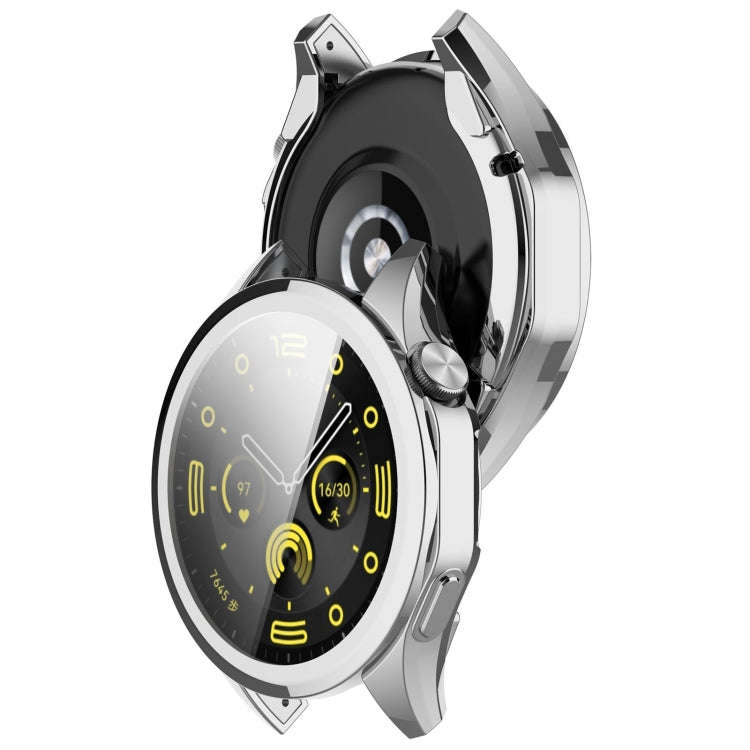 For Huawei Watch GT4 46mm Full Coverage TPU Electroplated Watch Protective Case(Silver)