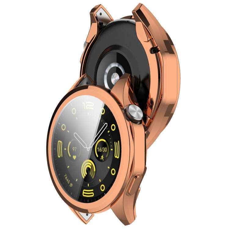 For Huawei Watch GT4 46mm Full Coverage TPU Electroplated Watch Protective Case(Rose Gold)