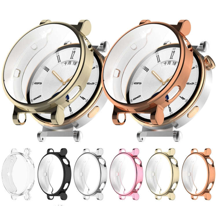 For Huawei Watch GT4 41mm Full Coverage TPU Electroplated Watch Protective Case(Rose Gold)