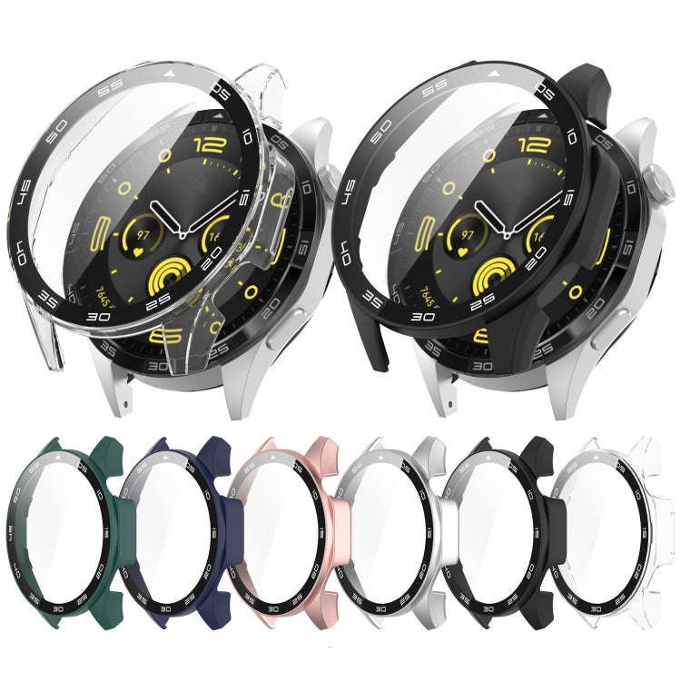 For Huawei Watch GT 4 46mm PC + Tempered Glass Integrated Watch Protective Case with Graduated Di...