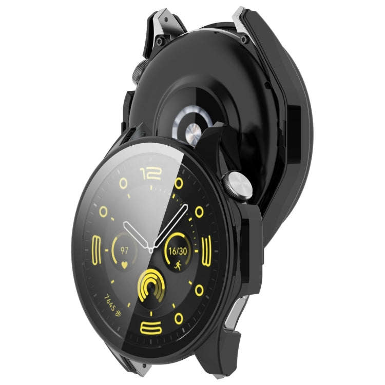 For Honor Watch 4 Pro PC+Tempered Glass Integrated Smart Watch Case(Black)