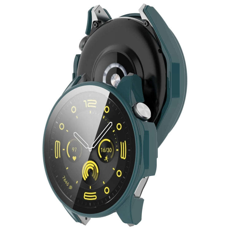 For Honor Watch 4 Pro PC+Tempered Glass Integrated Smart Watch Case(Green)