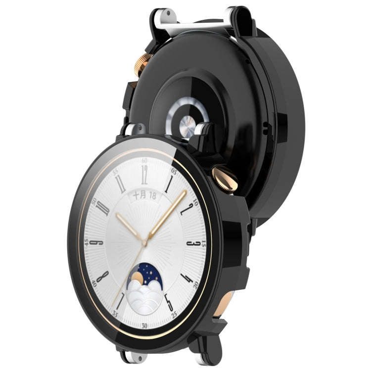 For Huawei Watch GT4 41mm PC+Tempered Glass Integrated Smart Watch Case(Black)