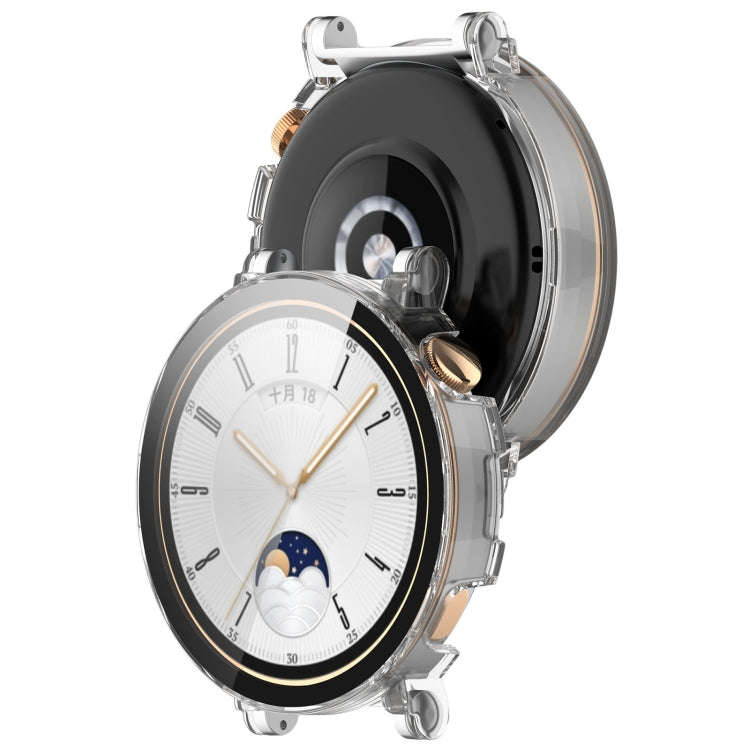 For Huawei Watch GT4 41mm PC+Tempered Glass Integrated Smart Watch Case(Transparent)