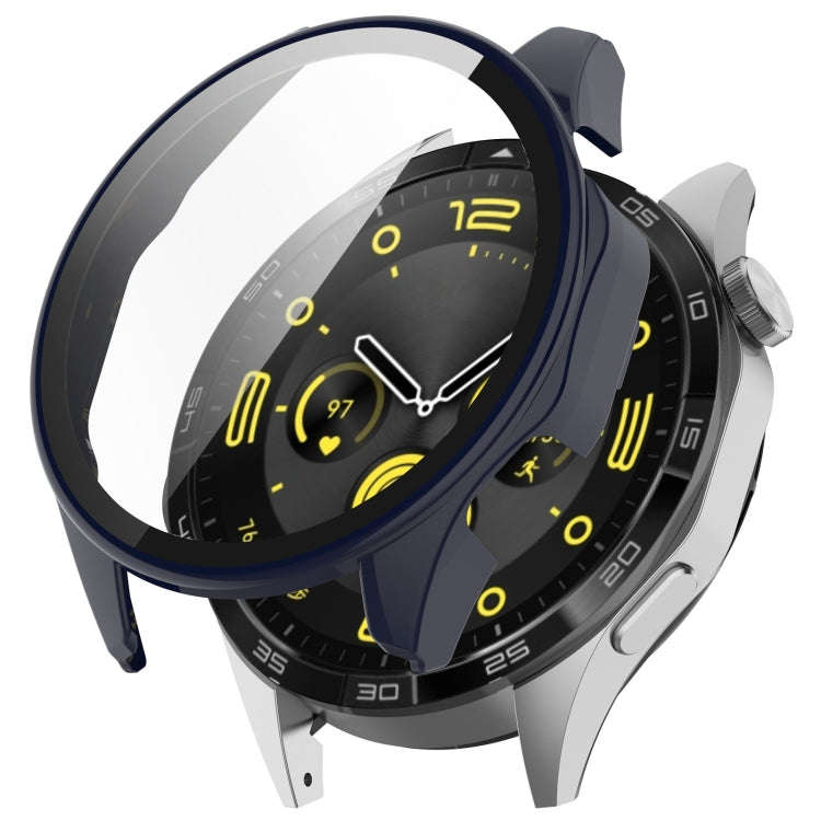 For Huawei Watch GT4 46mm PC+Tempered Glass Integrated Smart Watch Case(Blue)