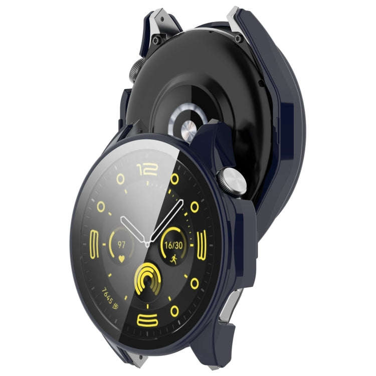For Huawei Watch GT4 46mm PC+Tempered Glass Integrated Smart Watch Case(Blue)