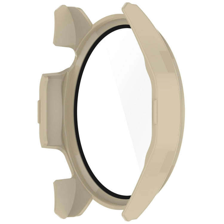 For Huawei Watch GT4 46mm PC+Tempered Glass Integrated Smart Watch Case(Ivory White)