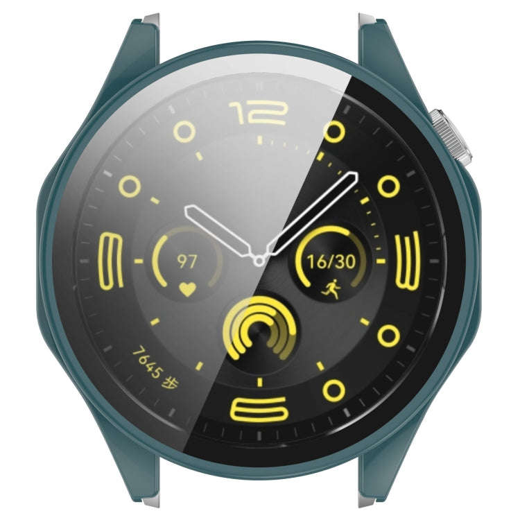 For Huawei Watch GT4 46mm PC+Tempered Glass Integrated Smart Watch Case(Green)