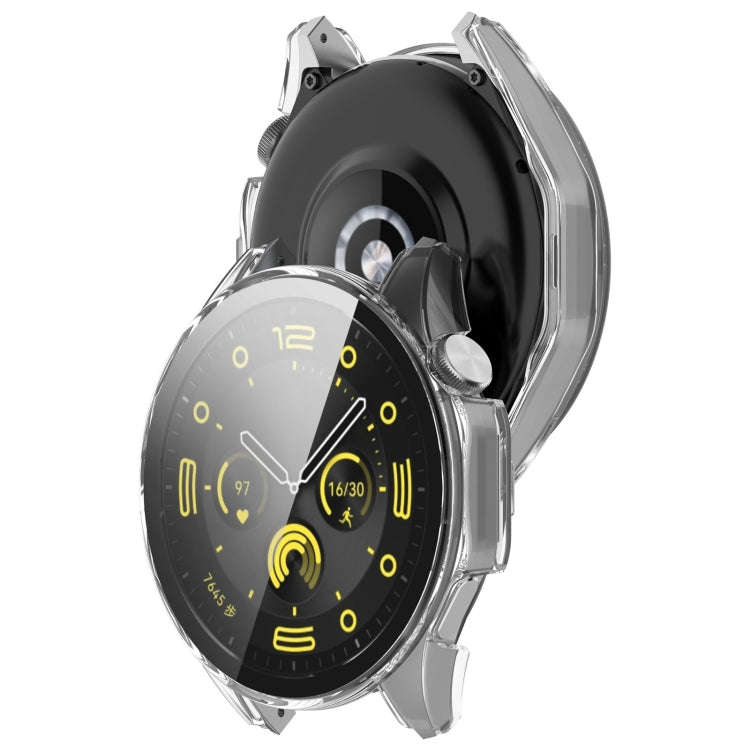 For Huawei Watch GT4 46mm PC+Tempered Glass Integrated Smart Watch Case(Transparent)