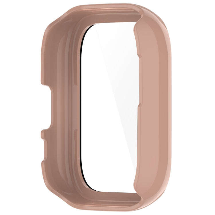 For Amazfit Aactive PC Integrated Tempered Glass Watch Case(Pink)