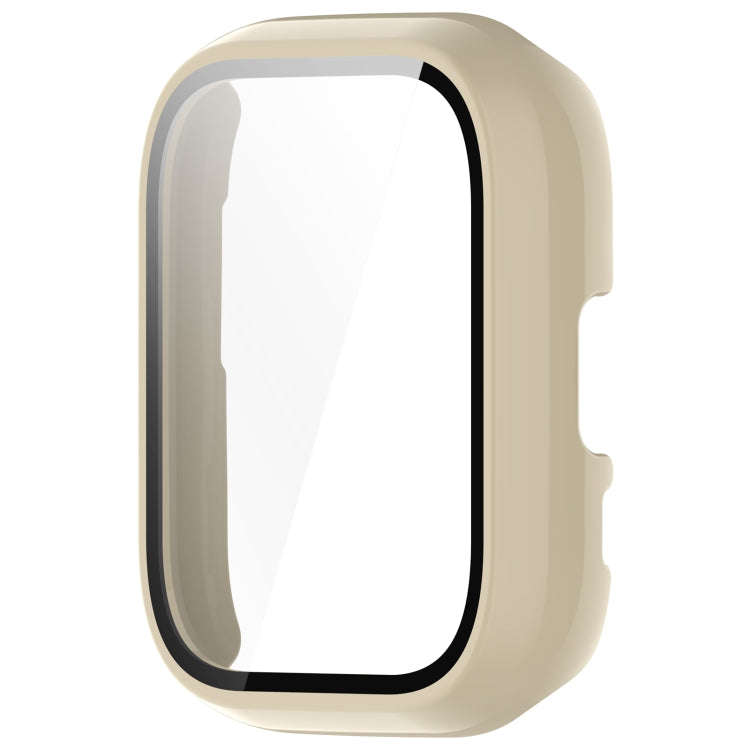 For Amazfit Aactive PC Integrated Tempered Glass Watch Case(Ivory White)