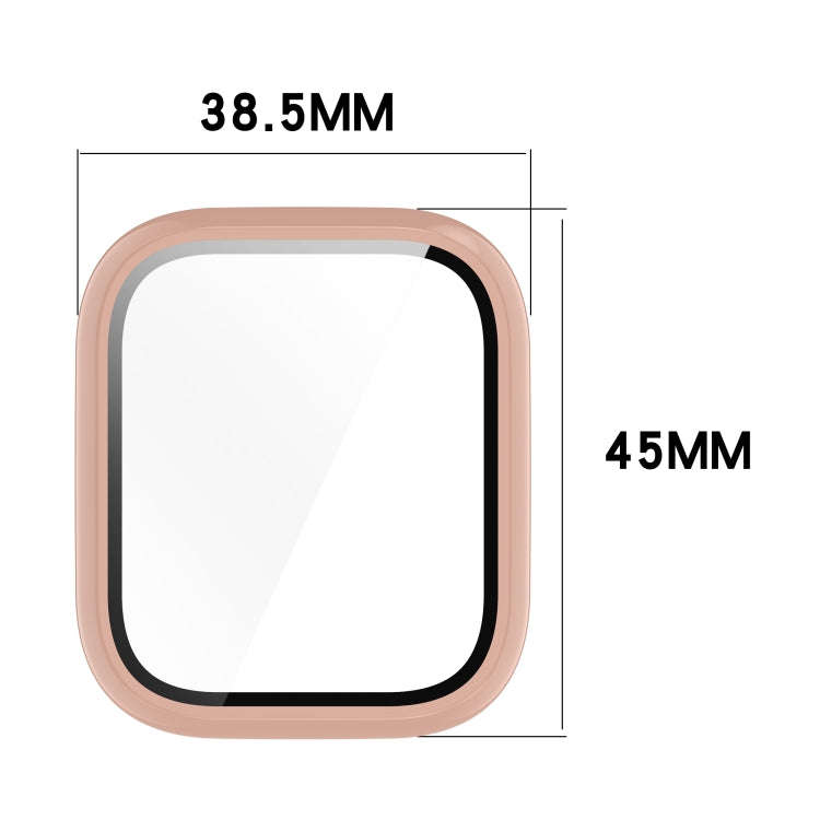 For Amazfit Aactive PC Integrated Tempered Glass Watch Case(Ivory White)