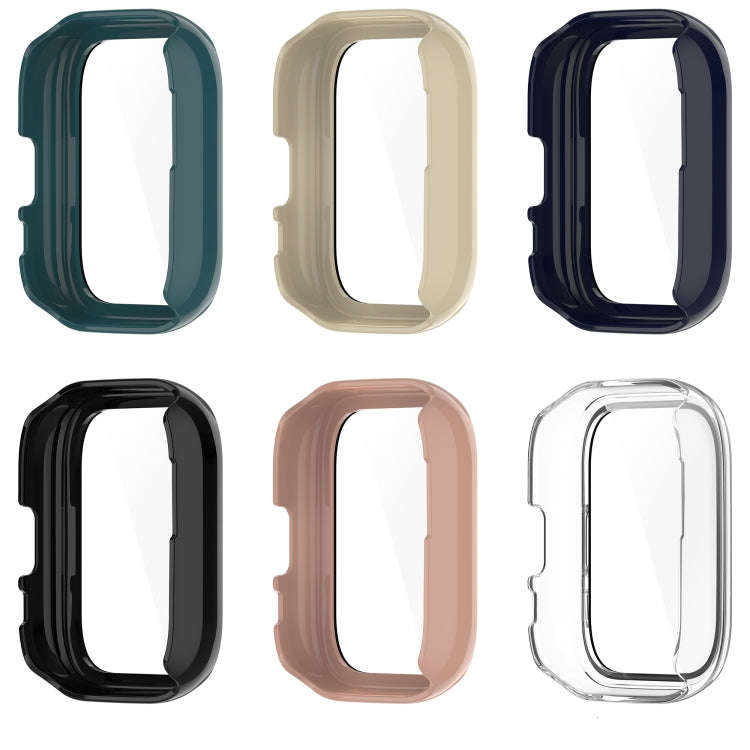 For Amazfit Aactive PC Integrated Tempered Glass Watch Case(Ivory White)