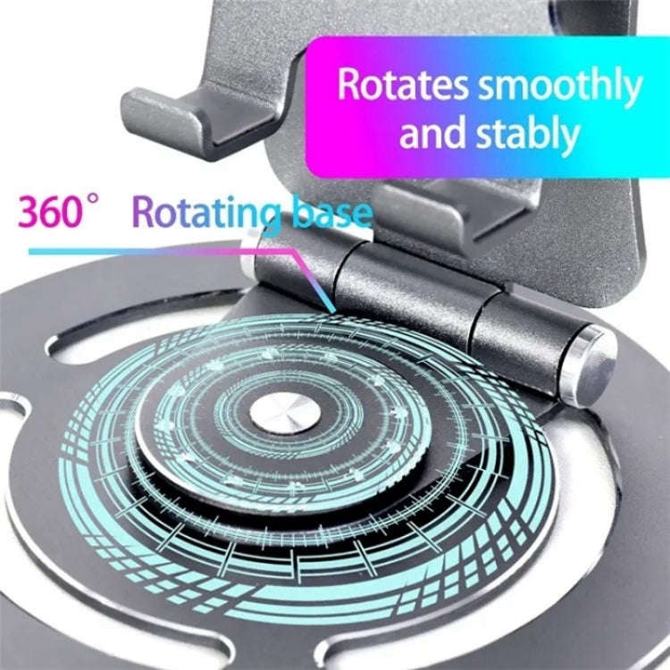 G60 Portable Folding 360-Degree Rotating Desktop Phone Tablet Holder(Silver)